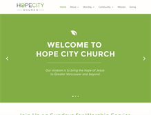 Tablet Screenshot of hopecitychurch.org